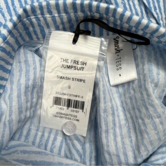 NWT Smash + Tess Fresh Romper‎ Stripe Jumpsuit Women Size Small - Picture 6 of 10